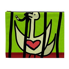 Duck Cosmetic Bag (xl) by Valentinaart