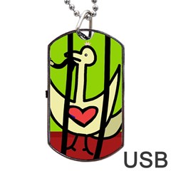 Duck Dog Tag Usb Flash (two Sides) 