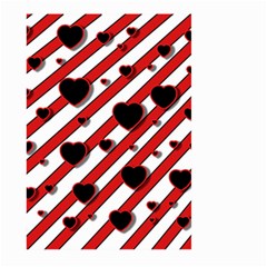 Black and red harts Large Garden Flag (Two Sides)