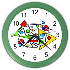 Catch Me Color Wall Clocks by Valentinaart