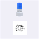 Catch me Rubber Round Stamps (Small) 1.12 x1.12  Stamp