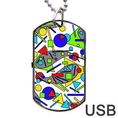 Find It Dog Tag Usb Flash (two Sides)  by Valentinaart