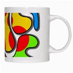 Colorful graffiti White Mugs Right