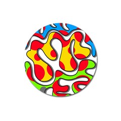 Colorful Graffiti Magnet 3  (round) by Valentinaart