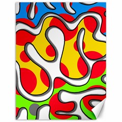 Colorful Graffiti Canvas 12  X 16   by Valentinaart