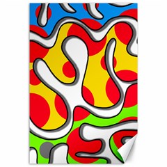 Colorful Graffiti Canvas 24  X 36  by Valentinaart