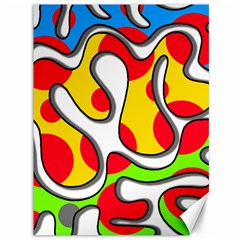 Colorful Graffiti Canvas 36  X 48   by Valentinaart