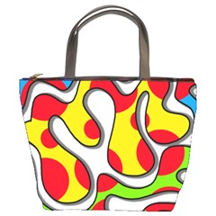 Colorful Graffiti Bucket Bags by Valentinaart