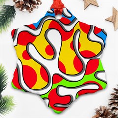 Colorful Graffiti Snowflake Ornament (2-side)