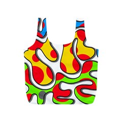 Colorful Graffiti Full Print Recycle Bags (s)  by Valentinaart