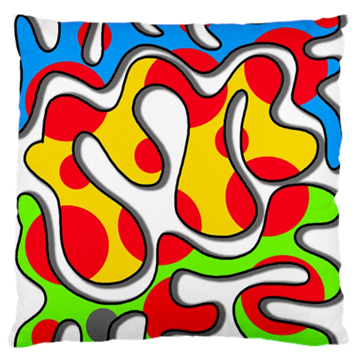 Colorful graffiti Large Flano Cushion Case (Two Sides)