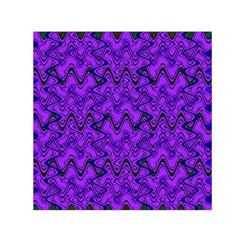 Purple Wavey Squiggles Small Satin Scarf (square) by BrightVibesDesign