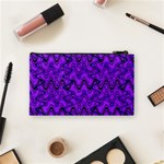 Purple Wavey Squiggles Cosmetic Bag (Small)  Back