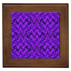 Purple Wavey Squiggles Framed Tiles by BrightVibesDesign