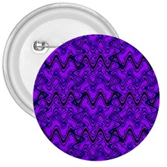 Purple Wavey Squiggles 3  Buttons by BrightVibesDesign