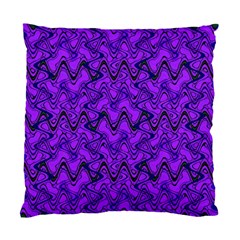 Purple Wavey Squiggles Standard Cushion Case (two Sides) by BrightVibesDesign