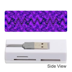 Purple Wavey Squiggles Memory Card Reader (stick)  by BrightVibesDesign