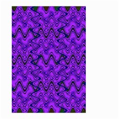 Purple Wavey Squiggles Small Garden Flag (two Sides)