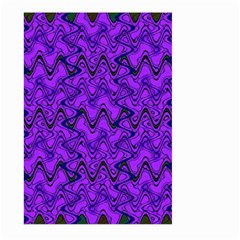 Purple Wavey Squiggles Large Garden Flag (two Sides) by BrightVibesDesign