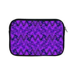 Purple Wavey Squiggles Apple Ipad Mini Zipper Cases by BrightVibesDesign