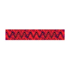 Red Wavey Squiggles Flano Scarf (mini)