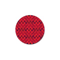 Red Wavey Squiggles Golf Ball Marker (10 Pack) by BrightVibesDesign