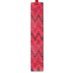 Red Wavey Squiggles Large Book Marks by BrightVibesDesign