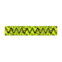 Yellow Wavey Squiggles Flano Scarf (mini) by BrightVibesDesign