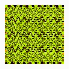 Yellow Wavey Squiggles Medium Glasses Cloth by BrightVibesDesign