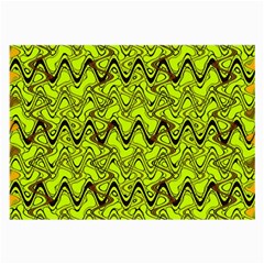 Yellow Wavey Squiggles Large Glasses Cloth by BrightVibesDesign