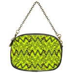 Yellow Wavey Squiggles Chain Purses (One Side)  Front