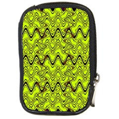 Yellow Wavey Squiggles Compact Camera Cases by BrightVibesDesign