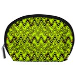 Yellow Wavey Squiggles Accessory Pouches (Large)  Front