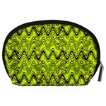 Yellow Wavey Squiggles Accessory Pouches (Large)  Back