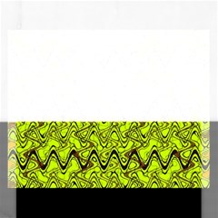 Yellow Wavey Squiggles Rectangular Jigsaw Puzzl by BrightVibesDesign