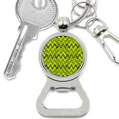 Yellow Wavey Squiggles Bottle Opener Key Chains by BrightVibesDesign