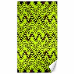 Yellow Wavey Squiggles Canvas 40  X 72   by BrightVibesDesign