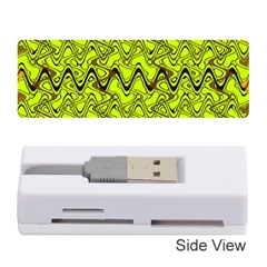 Yellow Wavey Squiggles Memory Card Reader (stick) 