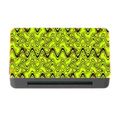 Yellow Wavey Squiggles Memory Card Reader With Cf