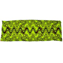 Yellow Wavey Squiggles Body Pillow Case (dakimakura)