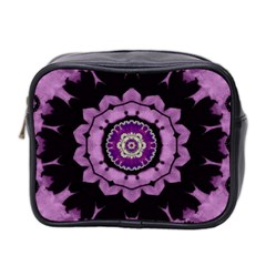 Decorative Leaf On Paper Mandala Mini Toiletries Bag 2-side by pepitasart