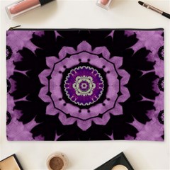 Decorative Leaf On Paper Mandala Cosmetic Bag (xxxl)  by pepitasart