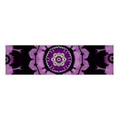 Decorative Leaf On Paper Mandala Satin Scarf (oblong) by pepitasart