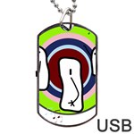 Disco Dog Tag USB Flash (Two Sides)  Front