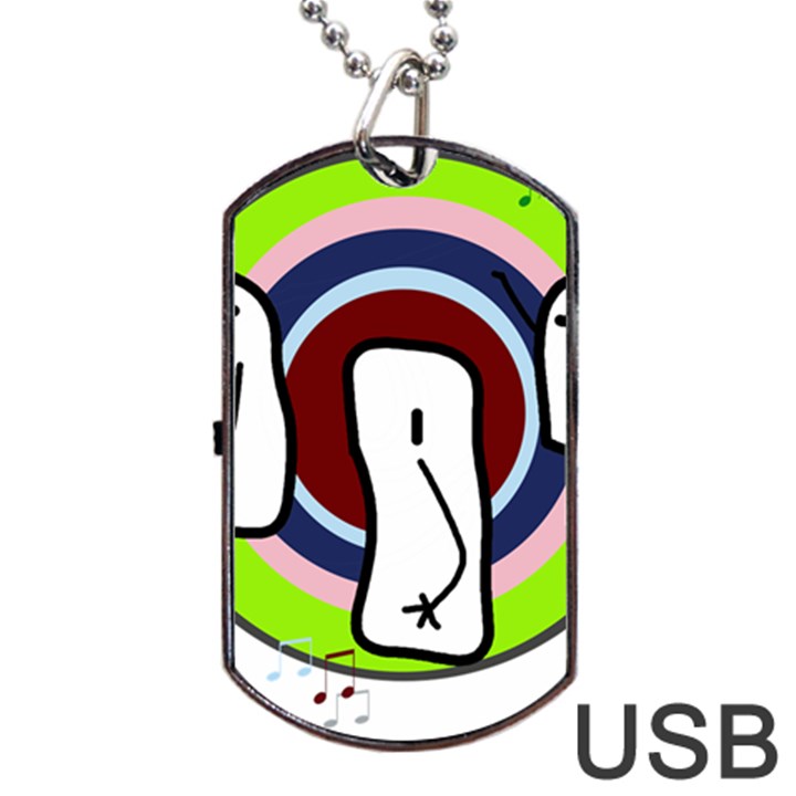 Disco Dog Tag USB Flash (Two Sides) 