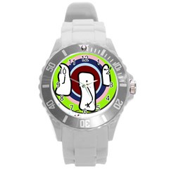 Disco Round Plastic Sport Watch (l) by Valentinaart