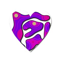 Purple Graffiti Heart Magnet by Valentinaart