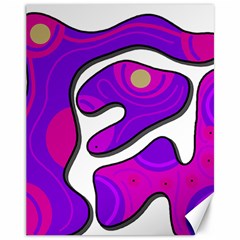 Purple Graffiti Canvas 11  X 14   by Valentinaart