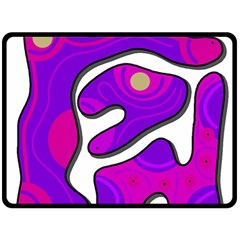 Purple Graffiti Fleece Blanket (large) 