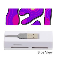 Purple Graffiti Memory Card Reader (stick) 